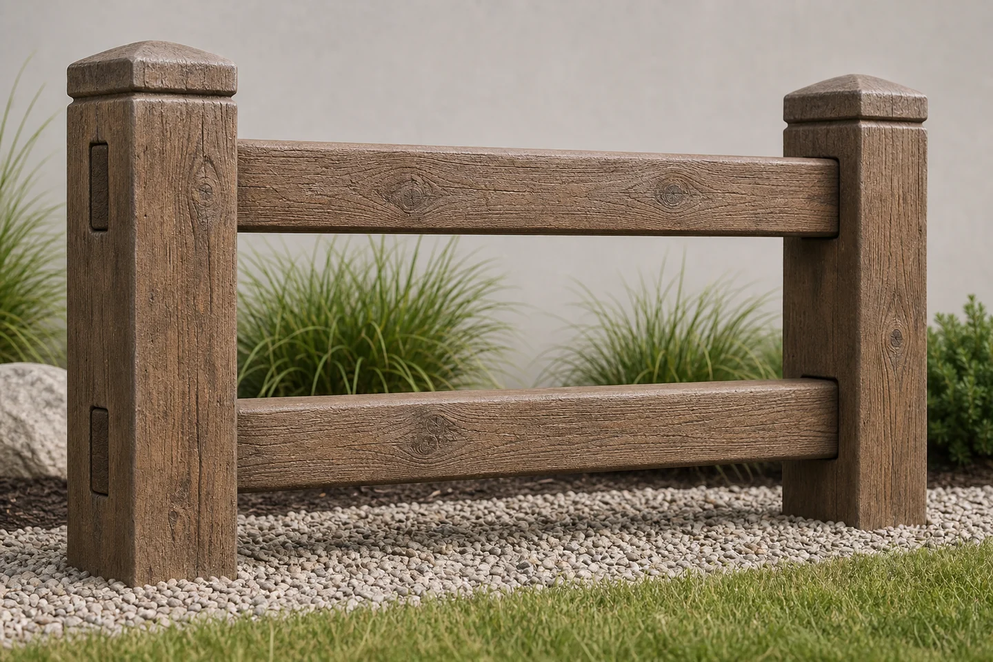 Concrete Wood-Look Railing