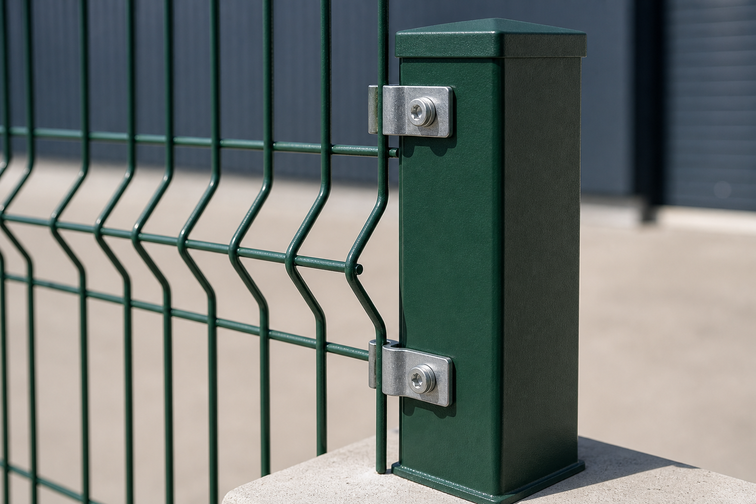 Fence connection and coating detail