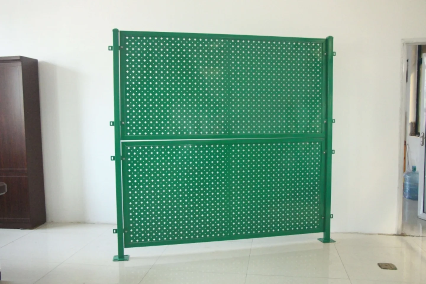 Green Perforated Metal Fence